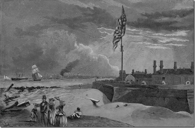 Fort Moultrie (Sullivan’s Island).  Charleston, South Carolina in the Distance – Harper’s Weekly, November 17, 1860