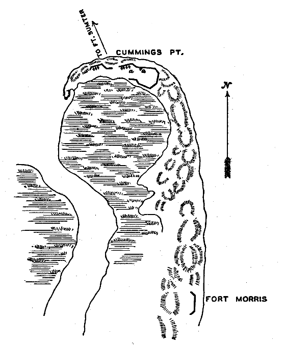 Position of the works on Cummings Point, Charleston Harbor, February 1861, South Carolina