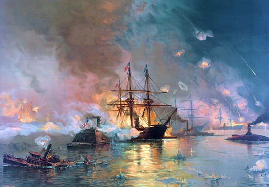 Farragut’s Fleet passing the Forts before the Capture of New Orleans