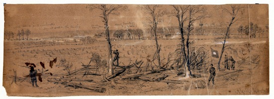 View of Confederate works near Yorktown