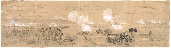 Hookers division engaging at the battle of Williamsburg