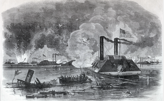 Naval Combat off Fort Wright in the Mississippi River, May 8, 1862