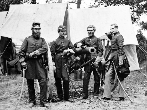 Fair Oaks, Va., vicinity. Capt. James M. Robertson (third from left) and officers