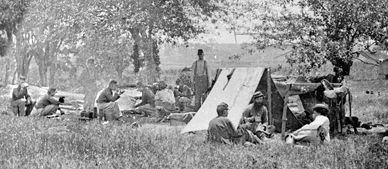 Bull Run, Virginia. Federal encampment at Blackburn's Ford  - 01153a