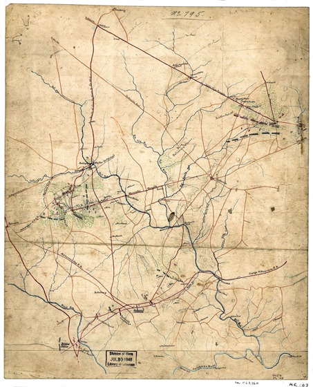 Sketch showing positions of Second Corps, A.N.Va., August 26th to September 2, 1862