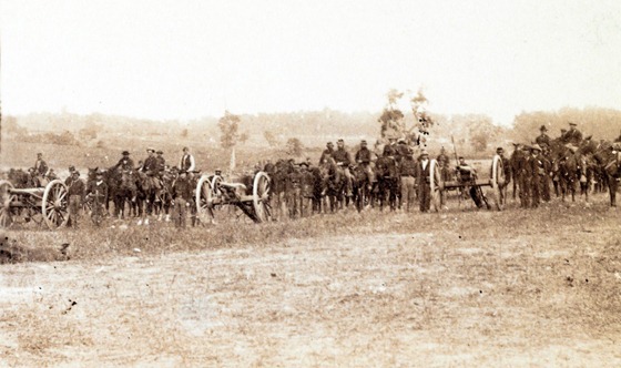 1862-09 Pennsylvania Independent Battery E Light Artillery approaching the battlefield at Antietam