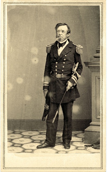 Andrew Hull Foote in military uniform, full-length portrait, facing front