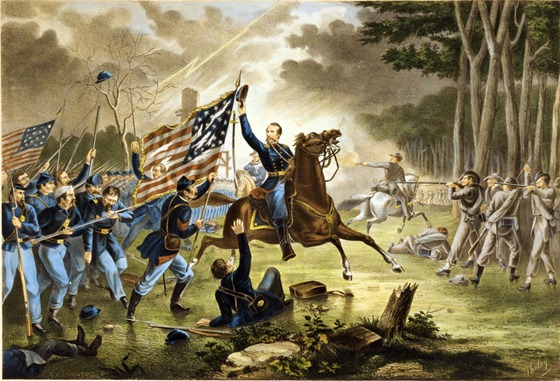 General Kearney's gallant charge, at the Battle of Chantilly, Va., 1st of September 1862
