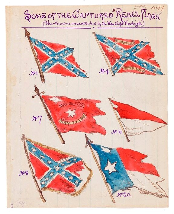 Antietam - Some of the Captured Rebel Flags