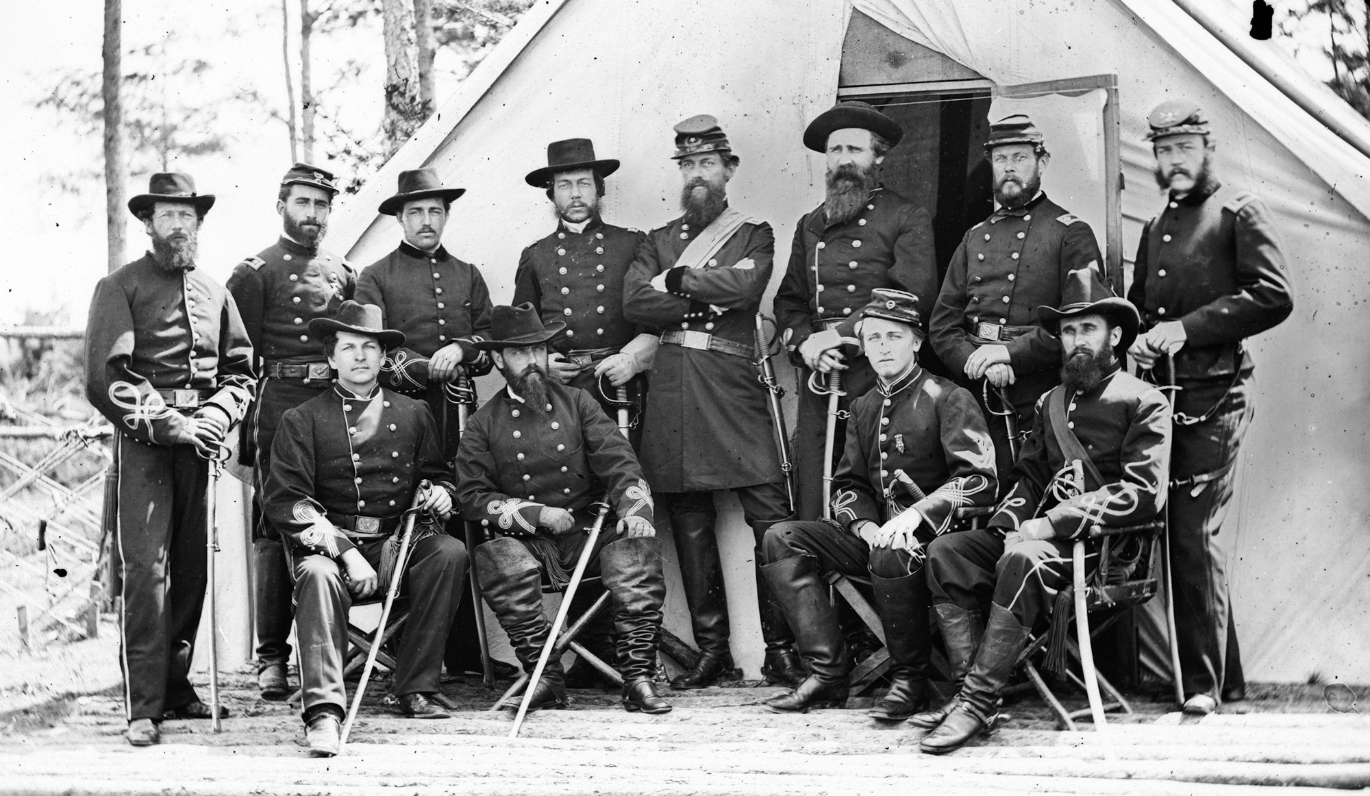 General George Stoneman and staff. — Daily Observations from The Civil War