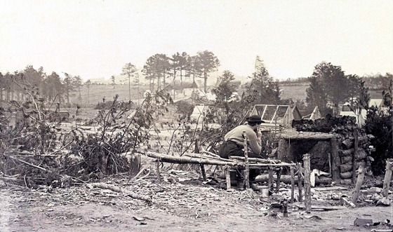 February 18 - Abandoned camp of 9th Army Corps near Falmouth, Va