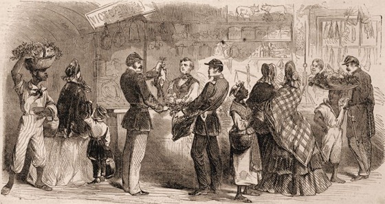 The New Orleans Market—Soldiers Exchanging Rations for Fruit, Etc;