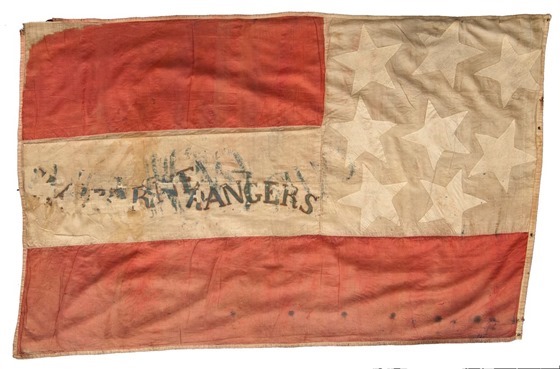 Confederate flag captured by the 4th Minnesota at the Battle of Jackson, Mississippi, reverse side