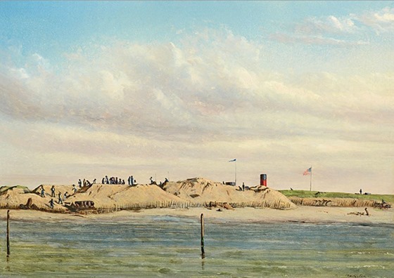 Federal Battery on Morris Island, February 12, 1864 by Conrad Wise Chapman