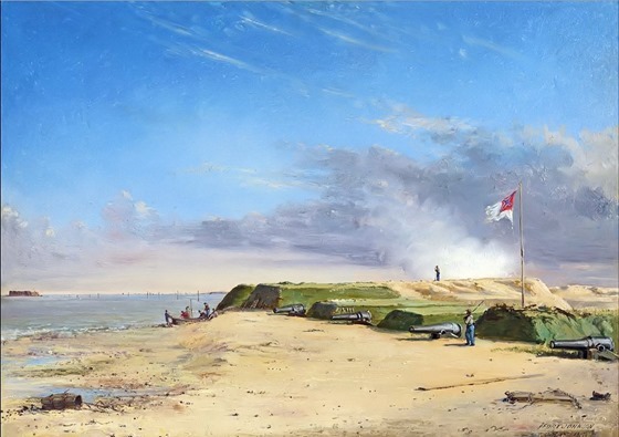 Fort Johnson, October 10, 1863 by Conrad Wise Chapman