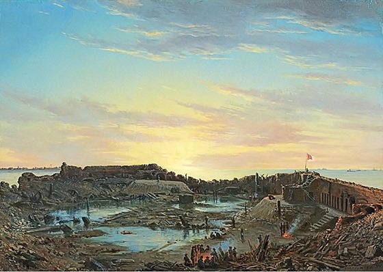 Fort Sumter, Interior, Sunrise, December 9, 1864 - Conrad Wise Chapman