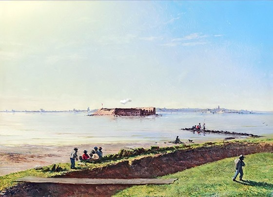 Fort Sumter from Moultrie, November 10, 1863 by Conrad Wise Chapman