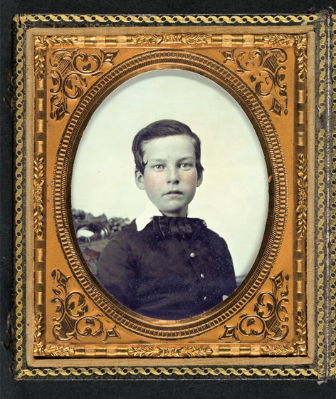 Private Charles H. Bickford of B Company, 2nd Massachusetts Infantry Regiment as a young boy