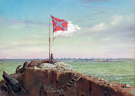 The Flag of Sumter, October 20, 1863 - by Conrad Wise Chapman