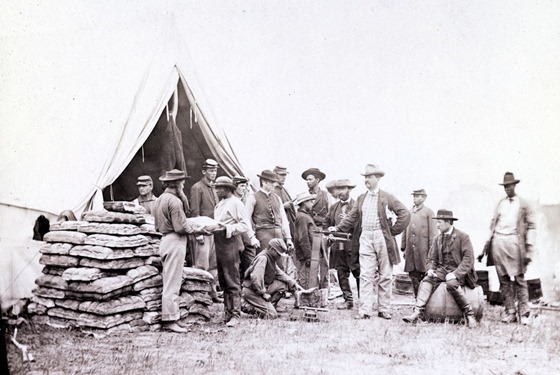 Commissary tent at headquarters of the Army of the Potomac, near Fairfax Court House, Va., June 1863