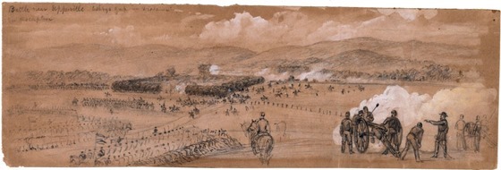 June 21st Battle near Upperville. Ashbys Gap in Distance
