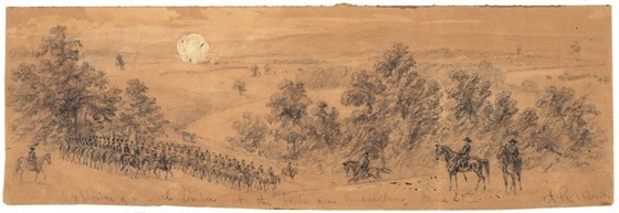 June 21st Explosion of a rebel limber at the battle near Middleburg
