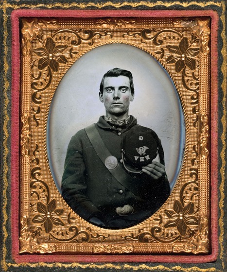 Pvt. Edward H. Clark of Company G, 12th New Hampshire Volunteers in frame