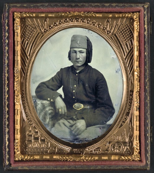 Unidentified soldier of Company F, 34th Ohio Infantry Regiment or Piatt's Zouaves