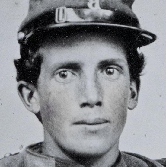 Brothers Private Henry Luther and First Sergeant Herbert E. Larrabee - close-up crop 1
