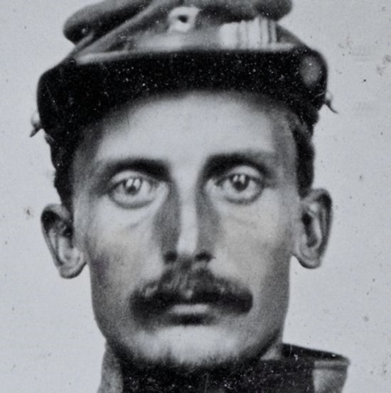 Brothers Private Henry Luther and First Sergeant Herbert E. Larrabee - close-up crop 2