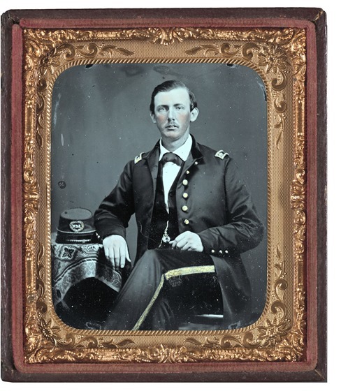 Captain James Dugan Gist of General & Staff Confederate States Infantry Regiment in uniform with South Carolina Volunteers kepi