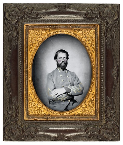 Captain William W. Cosby of H Company, 2nd Virginia Light Artillery Regiment in uniform - in frame