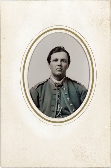 Unidentified soldier in Union uniform --  G. P. Lasselle, photograper -- on card
